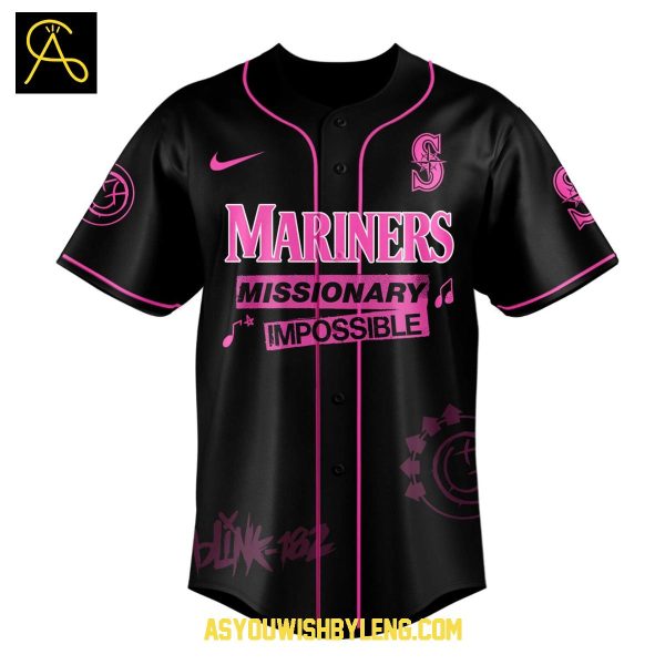 Seattle Mariners 2025 Blink-182 Missionary Impossible Tour Baseball Jersey