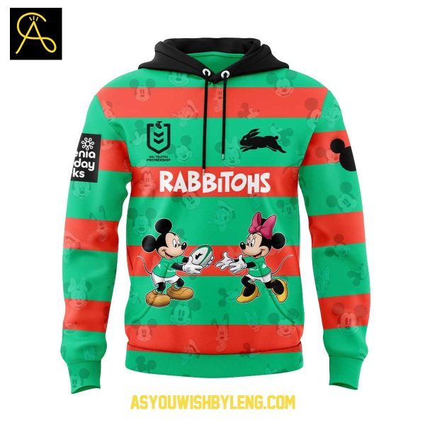 South Sydney Rabbitohs Mickey Mouse Disney Friends 2025 Hoodie T-Shirt