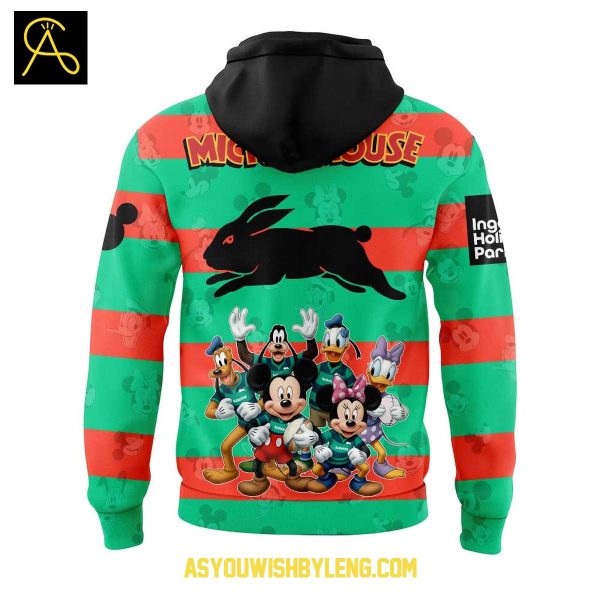 South Sydney Rabbitohs Mickey Mouse Disney Friends 2025 Hoodie T-Shirt