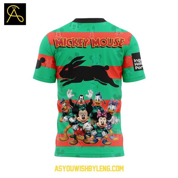 South Sydney Rabbitohs Mickey Mouse Disney Friends 2025 Hoodie T-Shirt
