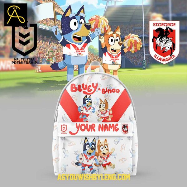 St. George Illawarra Dragons Bluey Bingo 2025 Heeler Personalized School Bag