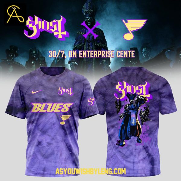 St. Louis Blues Ghost Band World Tour 2025 Celebrating Hoodie T-Shirt