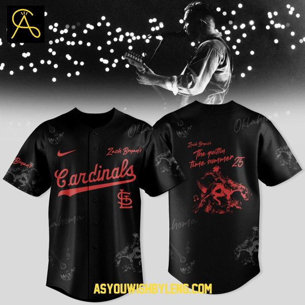 St. Louis Cardinals 2025 Zach Bryan Tour The Quittin’ Time Baseball Jersey