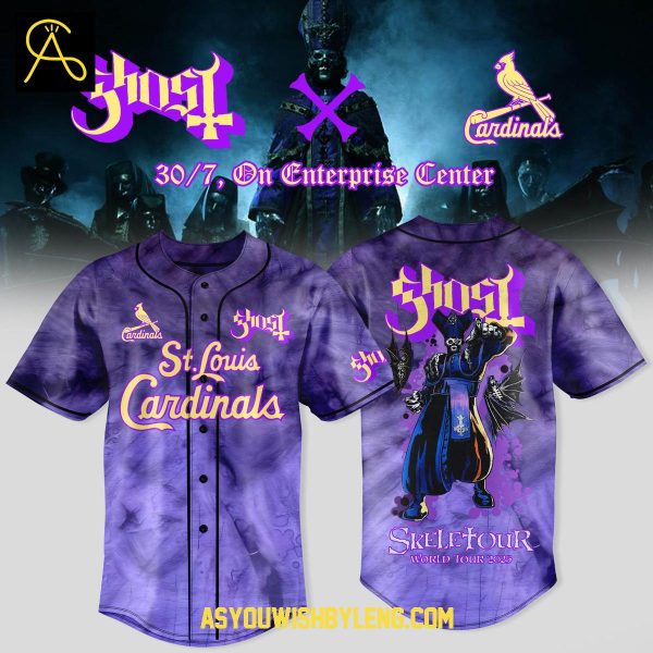 St. Louis Cardinals Ghost Band Skeletour 2025 World Baseball Jersey