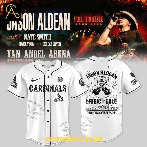 St. Louis Cardinals Jason Aldean Full Throttle Tour 2025 MLB Baseball Jersey