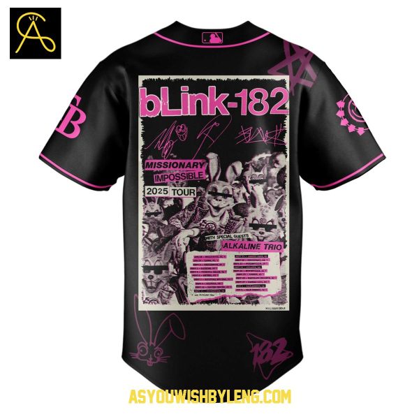 Tampa Bay Rays 2025 Blink-182 Missionary Impossible Tour Baseball Jersey