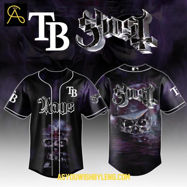 Tampa Bay Rays MLB Ghost Band Skeletour World Tour 2025 Baseball Jersey