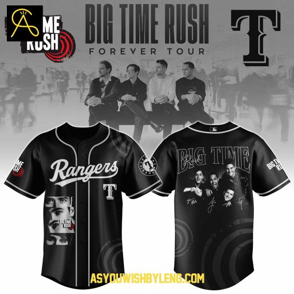 Texas Rangers 2025 Big Time Rush Forever Tour Celebration Baseball Jersey