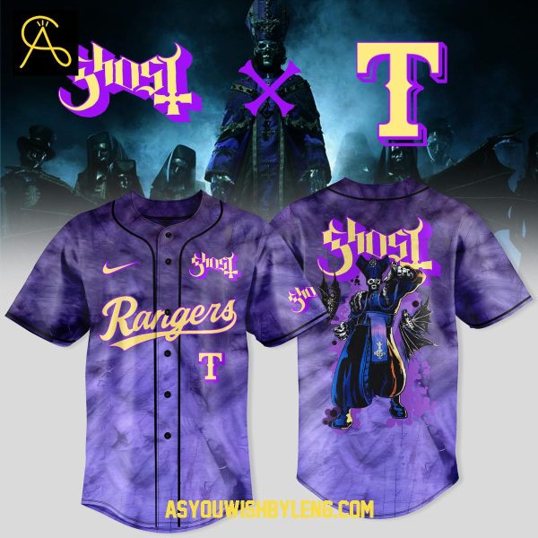 Texas Rangers Celebrating Ghost Band World Tour 2025 Baseball Jersey