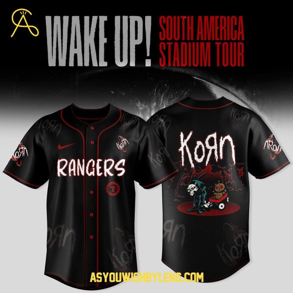 Texas Rangers Korn American Tour 2025 Celebration Baseball Jersey