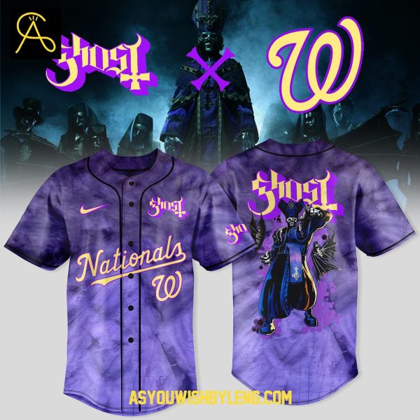 Washington Nationals Celebrating Ghost Band World Tour 2025 Baseball Jersey