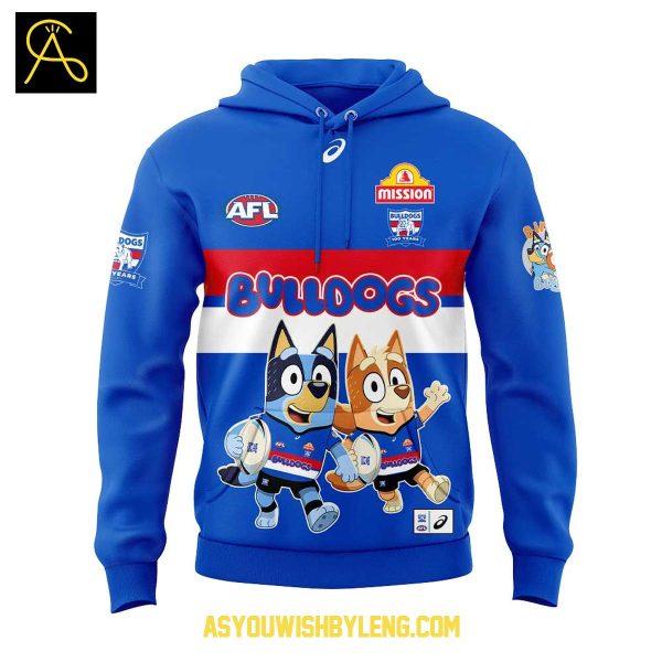 Western Bulldogs Bluey And Bingo Heeler Family Rugby Hoodie T-Shirt