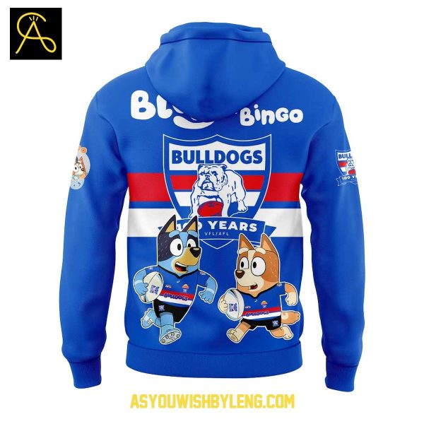 Western Bulldogs Bluey And Bingo Heeler Family Rugby Hoodie T-Shirt