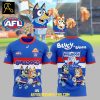 Western Bulldogs Bluey And Bingo Heeler Family Rugby Hoodie T Shirt