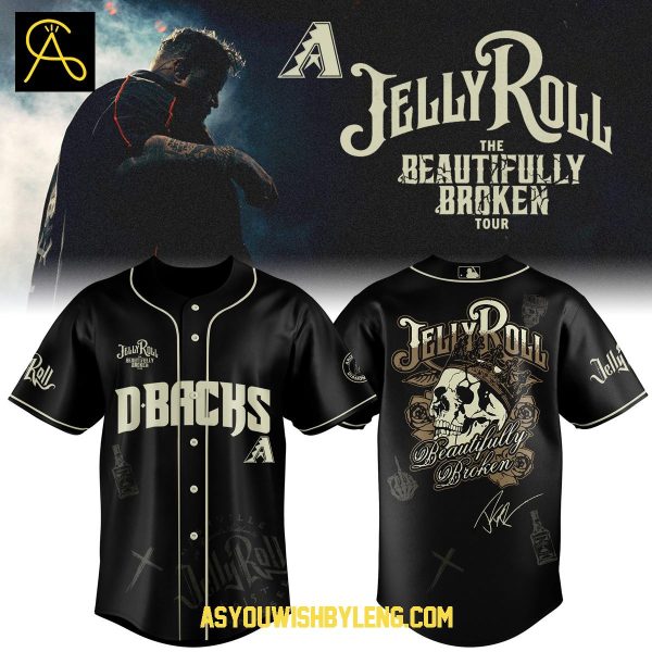 Arizona Diamondbacks Jelly Roll The Beautifully Broken Tour 2025 Baseball Jersey
