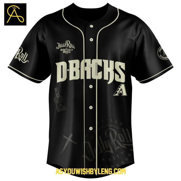 Arizona Diamondbacks Jelly Roll The Beautifully Broken Tour 2025 Baseball Jersey