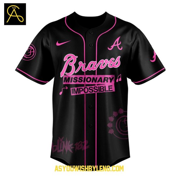 Atlanta Braves Blink-182 2025 North America Tour Baseball Jersey