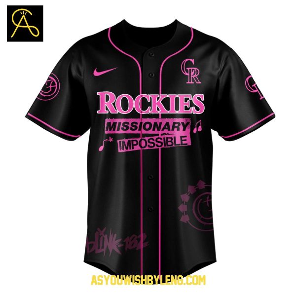 Colorado Rockies Blink-182 2025 North America Tour Baseball Jersey
