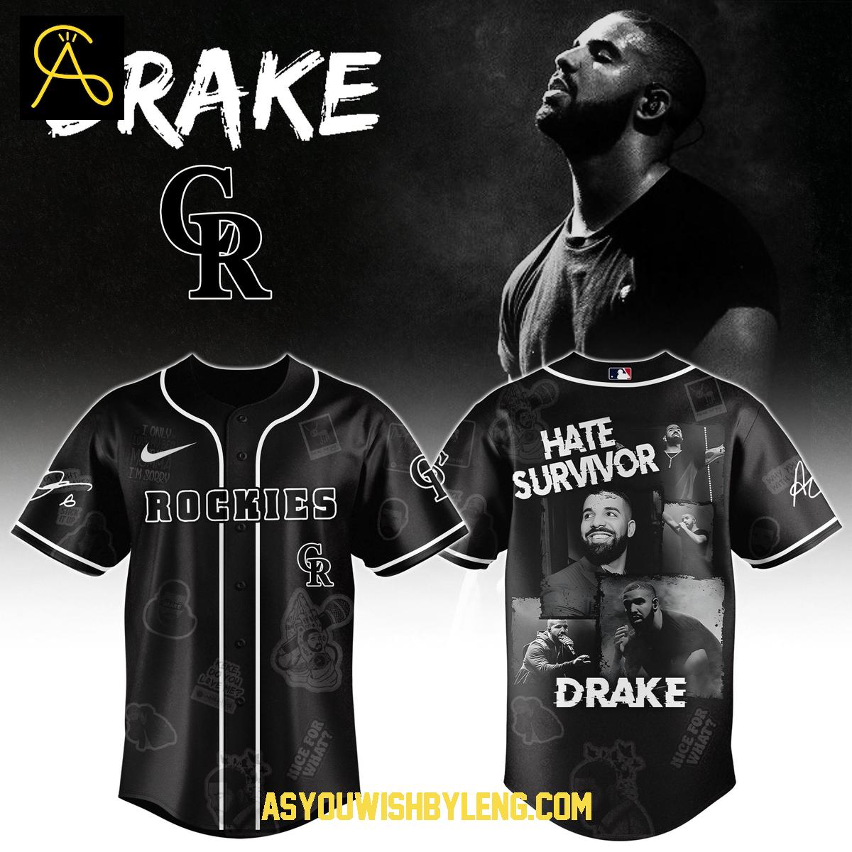 Colorado Rockies Drake Chromakopia The World Tour 2025 Baseball Jersey Colorado Rockies Drake Chromakopia The World Tour 2025 Baseball Jersey