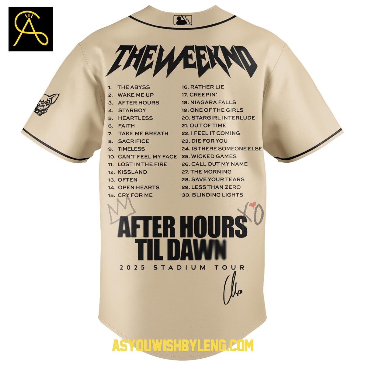El Paso Chihuahuas The Weeknd After Hours Til Dawn 2025 Baseball Jersey El Paso Chihuahuas The Weeknd After Hours Til Dawn 2025 Baseball Jersey