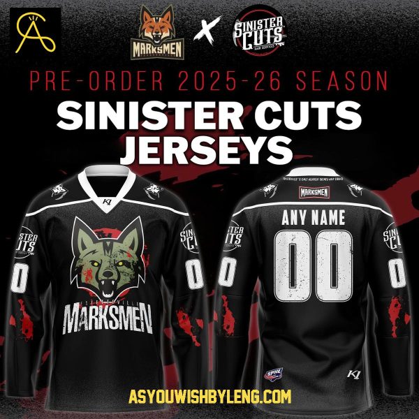 Fayetteville Marksmen Sinister Cuts 2025 New Season Hockey Jersey