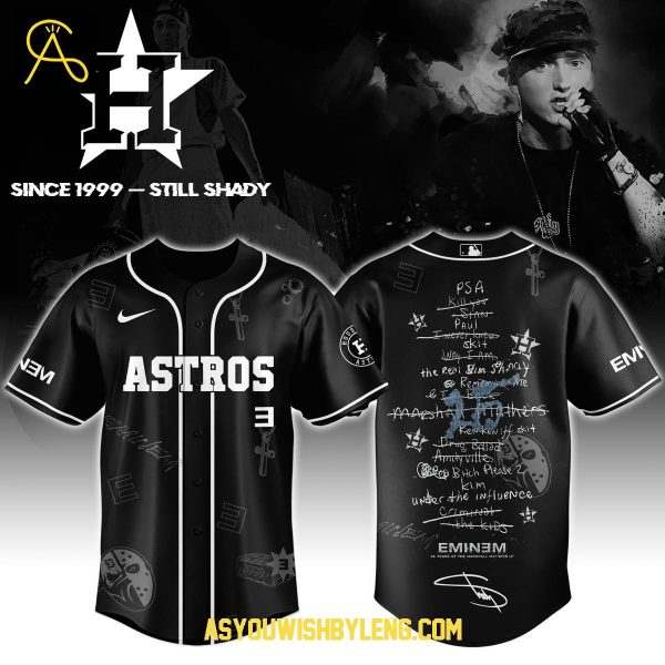 Houston Astros Eminem The Slim Shady Tracklist 2025 Baseball Jersey