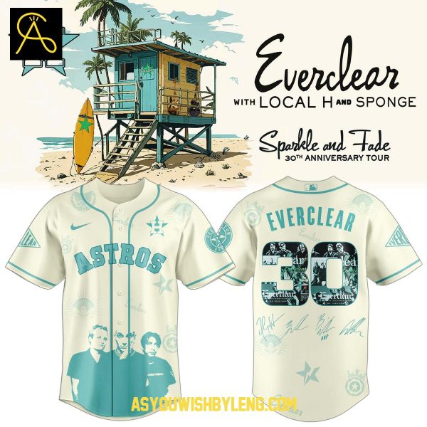 Houston Astros MLB Everclear 30th Anniversary Tour 2025 Baseball Jersey