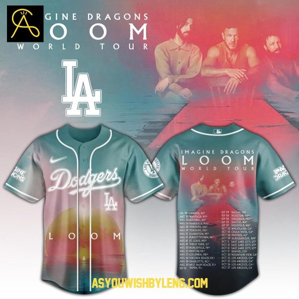Los Angeles Dodgers Imagine Dragons Loom 2025 World Tour Celebration Baseball Jersey