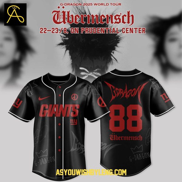 New York Giants G-Dragon North American Tour 2025 Baseball Jersey