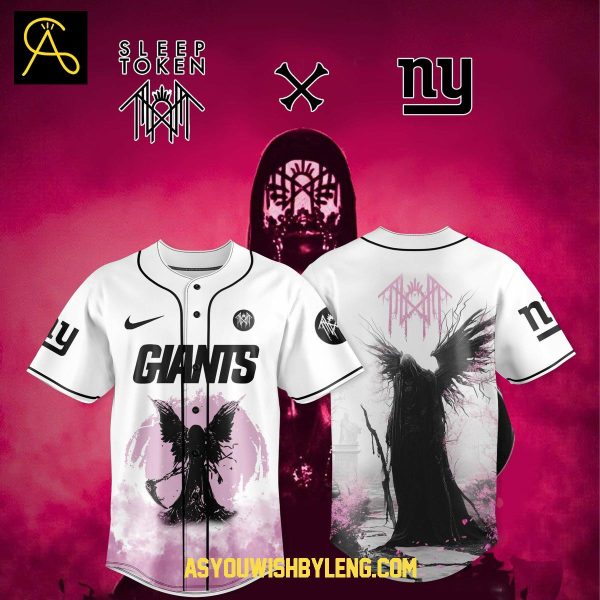 New York Giants Sleep Token 2025 US Tour Celebration White Baseball Jersey
