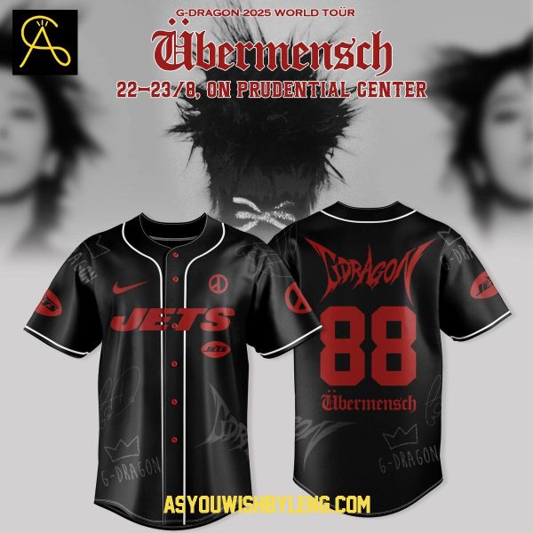New York Jets G-Dragon North American Tour 2025 Baseball Jersey