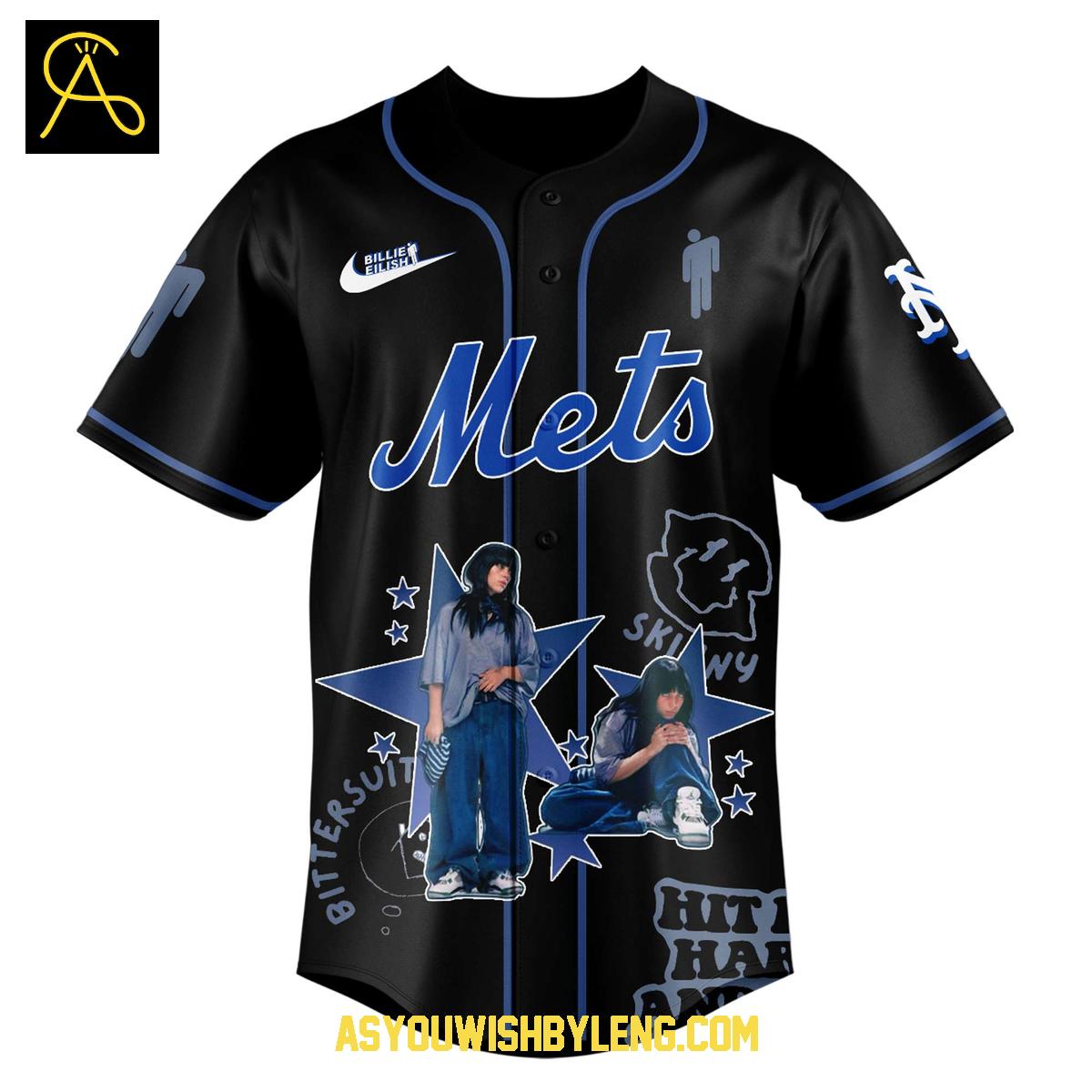 New York Mets Billie Eilish Hit Me Hard and Soft 2025 Baseball Jersey New York Mets Billie Eilish Hit Me Hard and Soft 2025 Baseball Jersey
