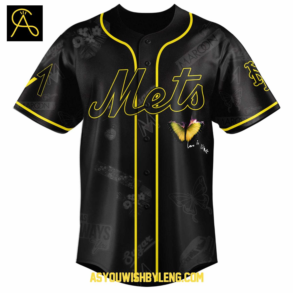 New York Mets Maroon 5 Love Is Like Tour 2025 Celebrate Baseball Jersey New York Mets Maroon 5 Love Is Like Tour 2025 Celebrate Baseball Jersey