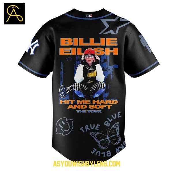 New York Yankees Billie Eilish Hit Me Hard and Soft 2025 Baseball Jersey