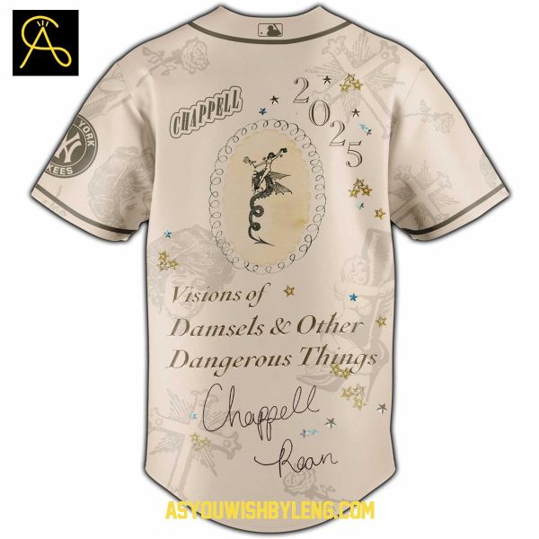 New York Yankees Chappell Roan Visions Of Damsels Tour 2025 Baseball Jersey