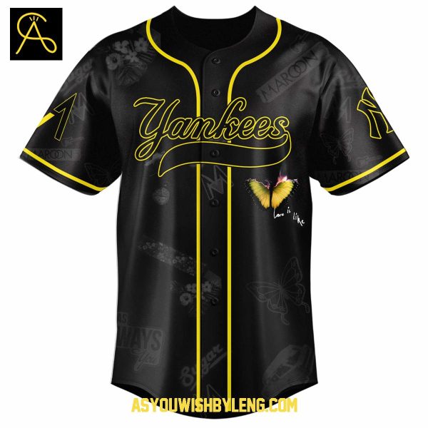 New York Yankees Maroon 5 Love Is Like Tour 2025 Celebrate Baseball Jersey