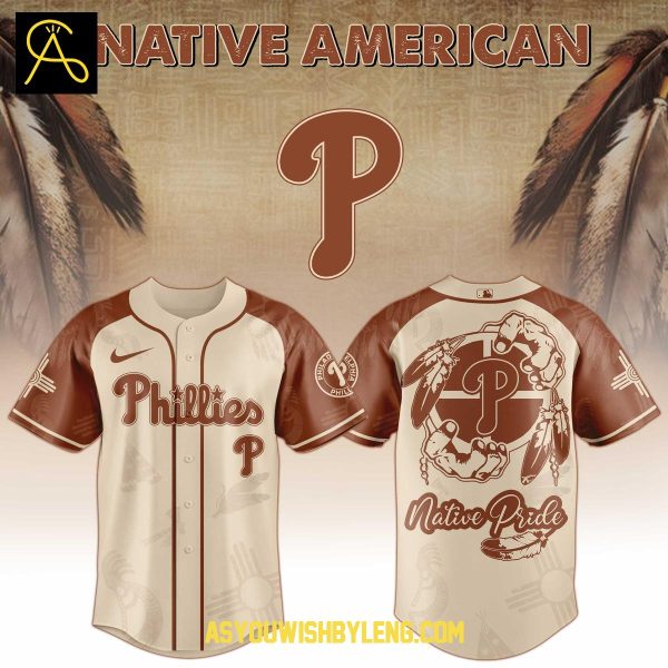 Philadelphia Phillies 2025 Native American Native Pride Baseball Jersey