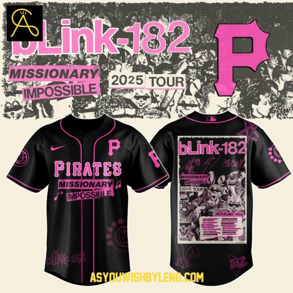 Pittsburgh Pirates Blink-182 2025 North America Tour Baseball Jersey