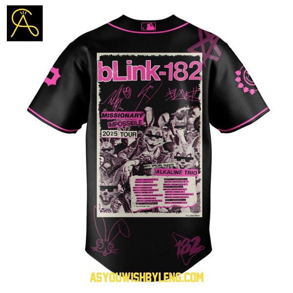 Pittsburgh Pirates Blink-182 2025 North America Tour Baseball Jersey