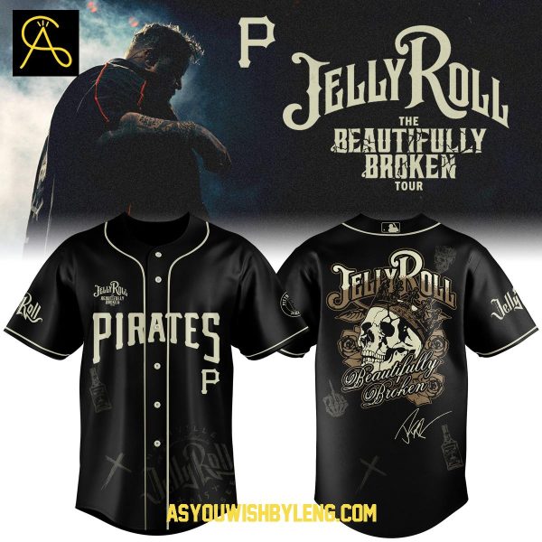 Pittsburgh Pirates Jelly Roll The Beautifully Broken Tour 2025 Baseball Jersey