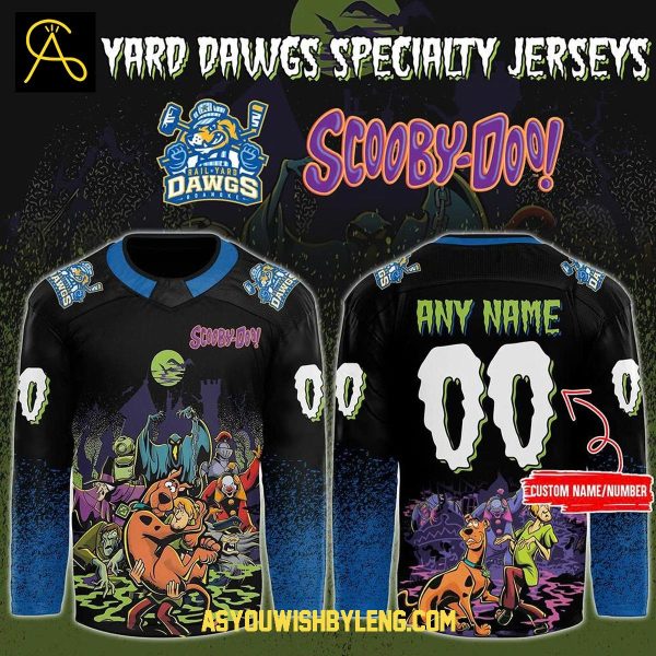 Roanoke Rail Yard Dawgs Scooby-Doo Night 2025 Personalized Hockey Jersey