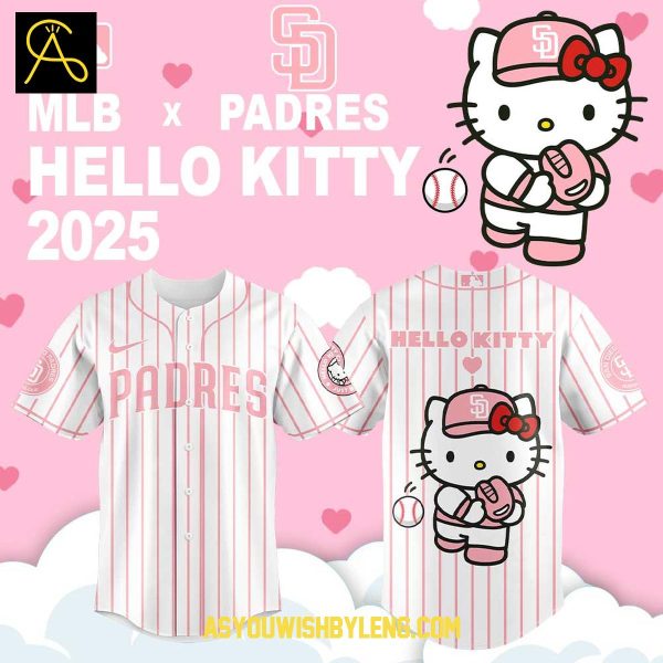 San Diego Padres Hello Kitty 2025 True Pink Happiness Baseball Jersey