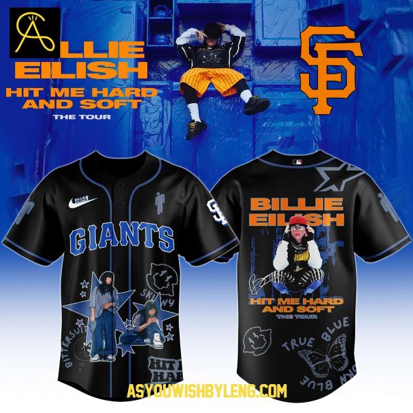 San Francisco Giants Billie Eilish Hit Me Hard and Soft 2025 Baseball Jersey