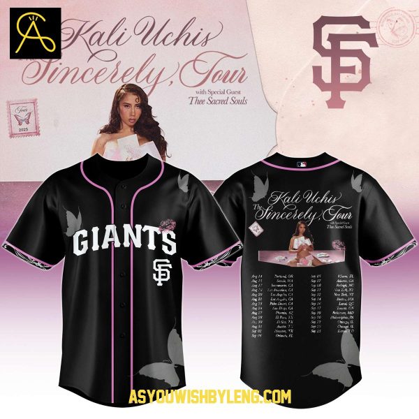 San Francisco Giants Kali Uchis The Sincerely Tour 2025 Baseball Jersey