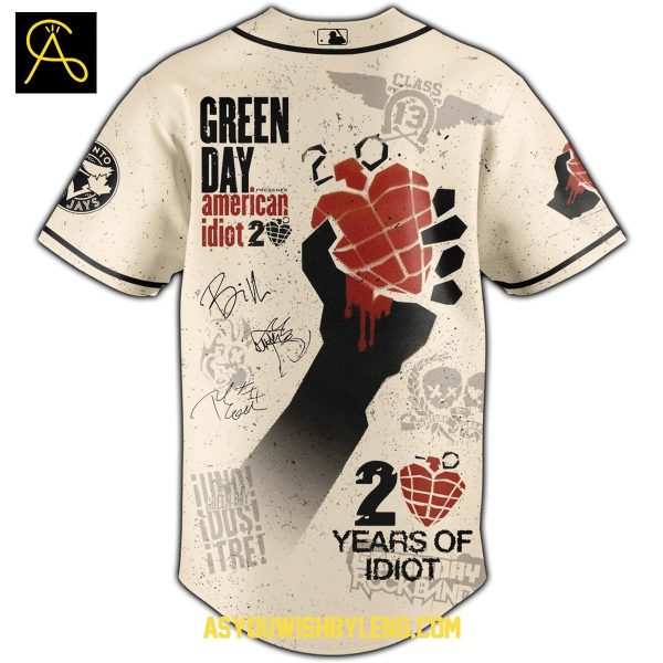 Toronto Blue Jay Green Day 2025 American Idiot 2 Baseball Jersey