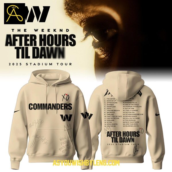 Washington Commanders NFL The Weeknd After Hours X.O Tour 2025 Hoodie Shirts