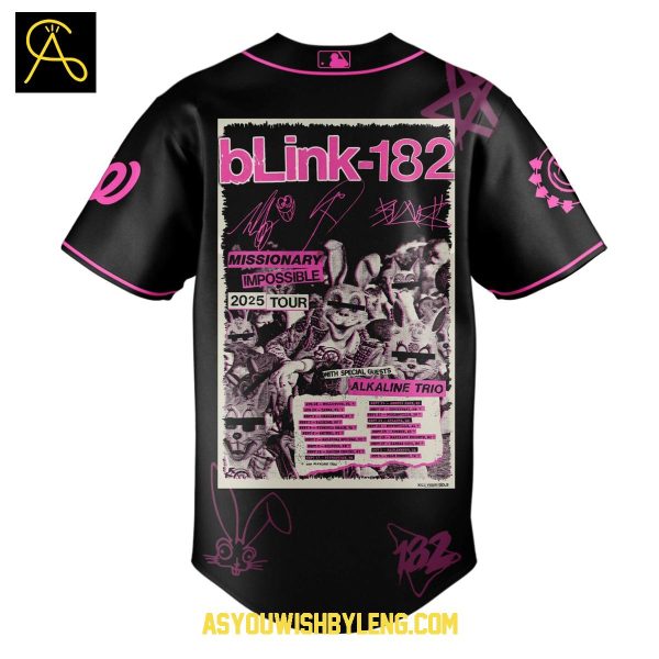 Washington Nationals Blink-182 2025 North America Tour Baseball Jersey