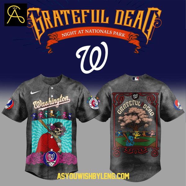 Washington Nationals Grateful Dead 60th Anniversary Tour 2025 Baseball Jersey