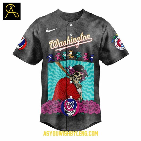 Washington Nationals Grateful Dead 60th Anniversary Tour 2025 Baseball Jersey