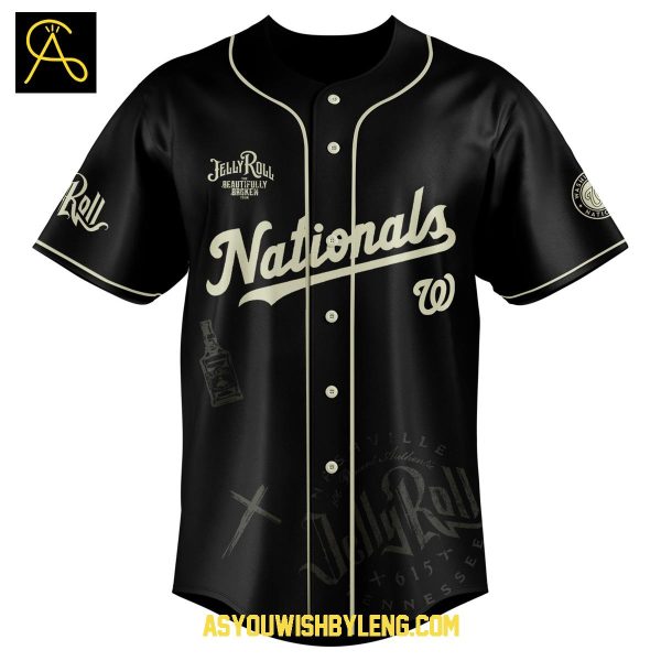 Washington Nationals Jelly Roll The Beautifully Broken Tour 2025 Baseball Jersey